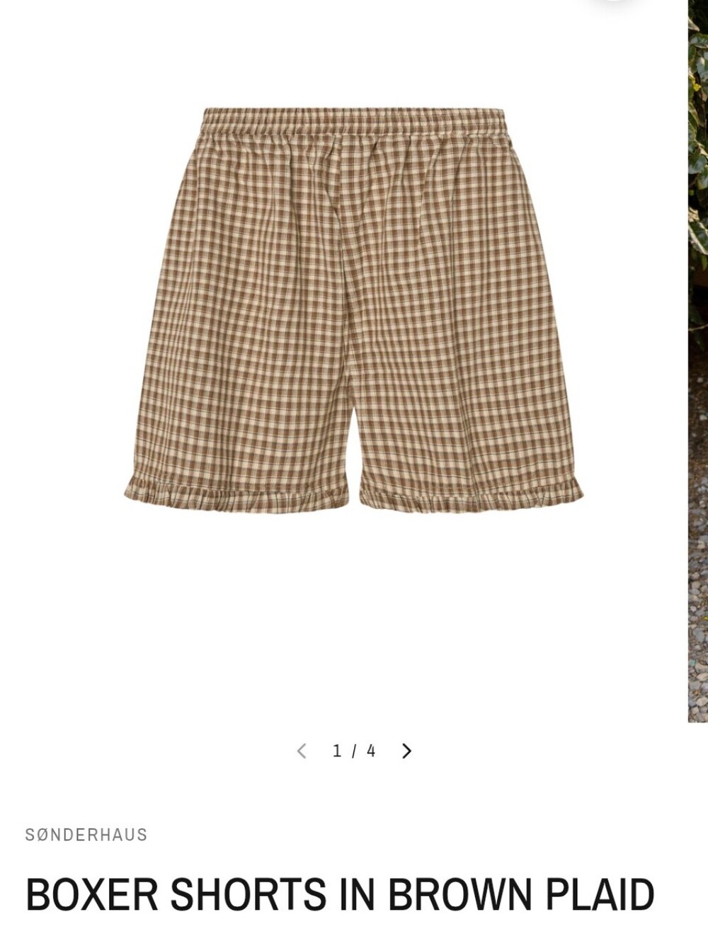 Sonderhaus Boxer shorts brown Plaid